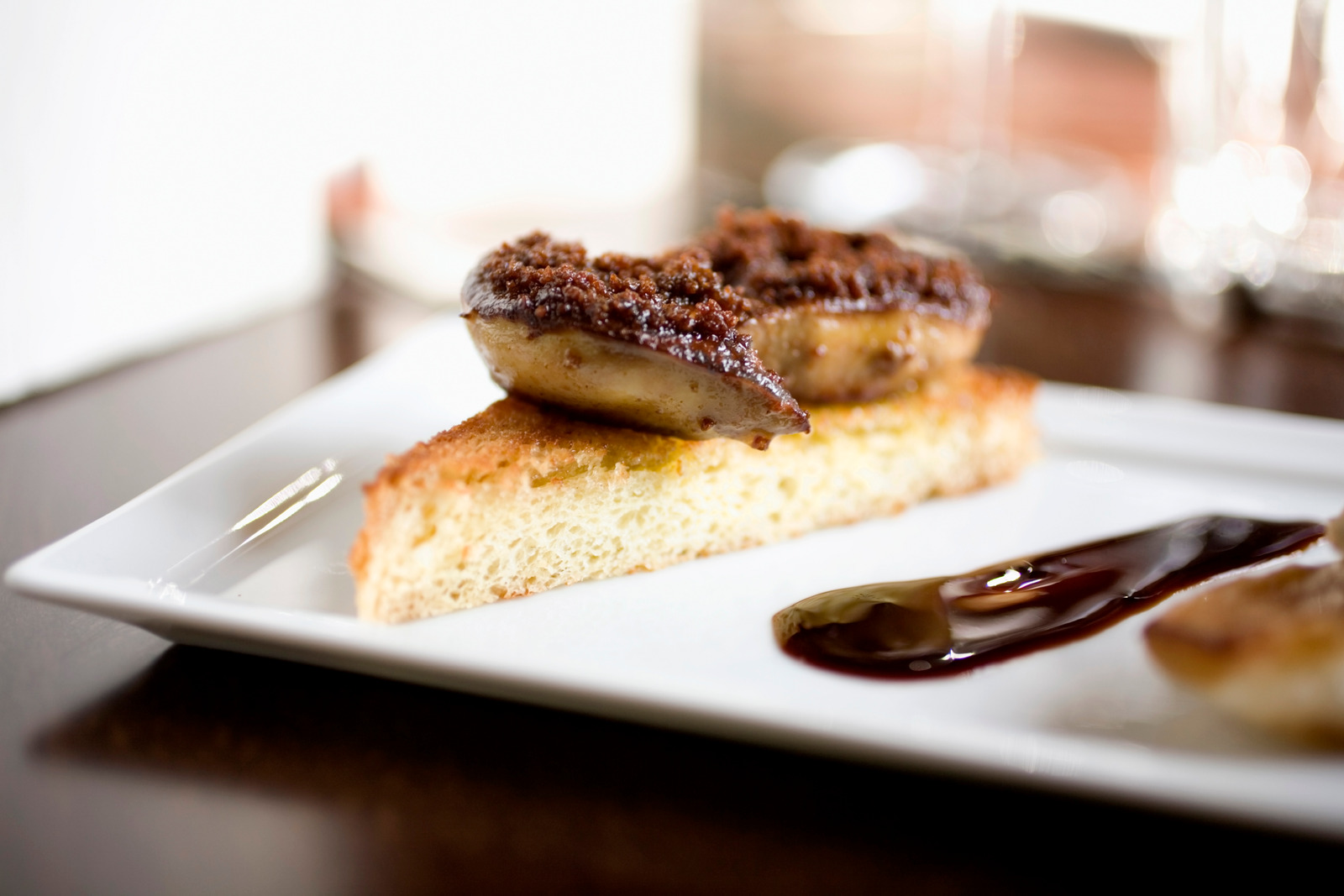 Foie gras on brioche toast